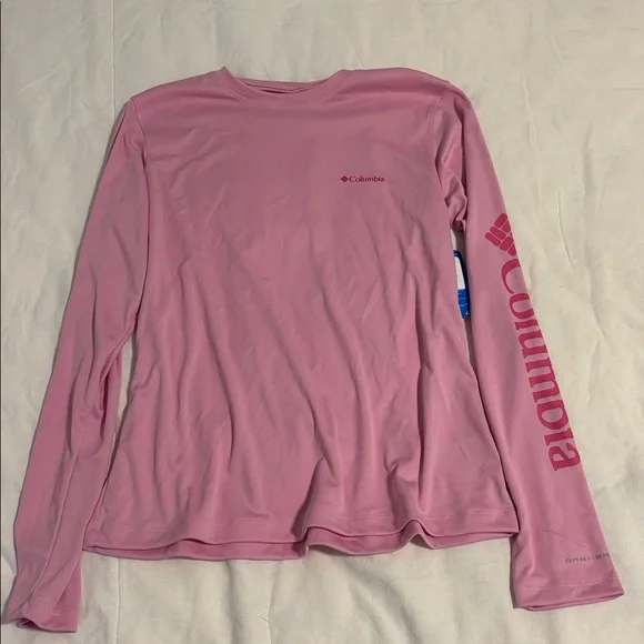 Columbia pink active fit Omni Shade long sleeve shirt - Picture 7 of 7